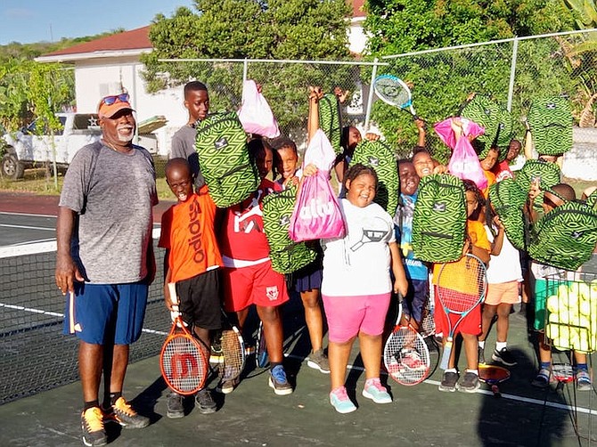 Island Luck and Aliv donated backpacks filled with school supplies for the children.