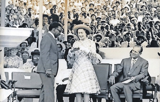 QUEEN Elizabeth II pictured alongside then Prime Minister Lynden Pindling.