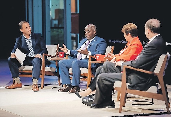 PRIME Minister Philip “Brave” Davis at the panel in New York yesterday.