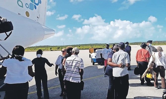 MAYAGUANA residents after being evacuated out of the path of Hurricane Fiona.
Photo: BIS