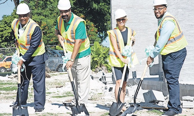 A GROUNDBREAKING ceremony was held yesterday at the Ranfurly Homes for Children as part of a project to create a four-unit home for young adults transitioning from the children’s home into the adult world. Photo: Moise Amisial
