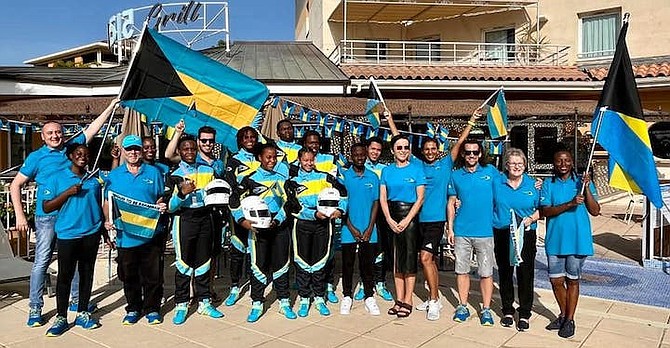 MAKING HISTORY: Team Bahamas members at the International Automobile Federation (FIA) Motorsport Games at the Circuit Paul Ricard in Marseille, France.