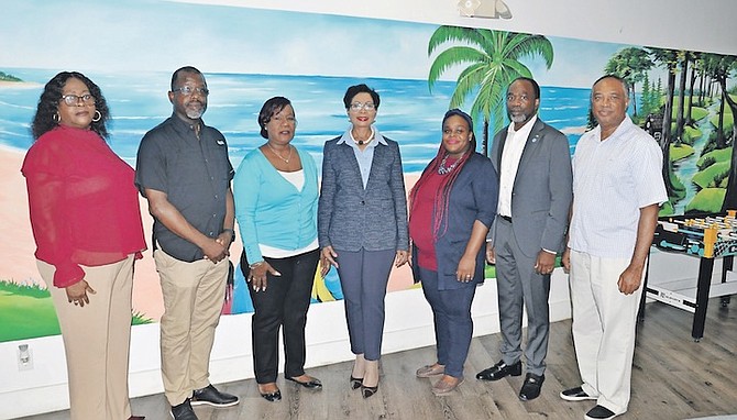 ANN Marie Davis during her visit to the Bahamas Resilience Centre.
Photos: Vandyke Hepburn