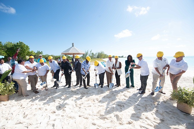 The ground breaking ceremony yesterday. 
Photo: Moise Amisial