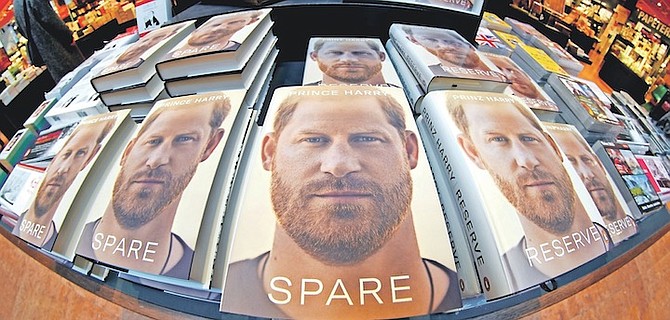 COPIES of the new book by Prince Harry called “Spare” are displayed at a book store in Berlin, Germany, last week. Photo: Michael Sohn/AP