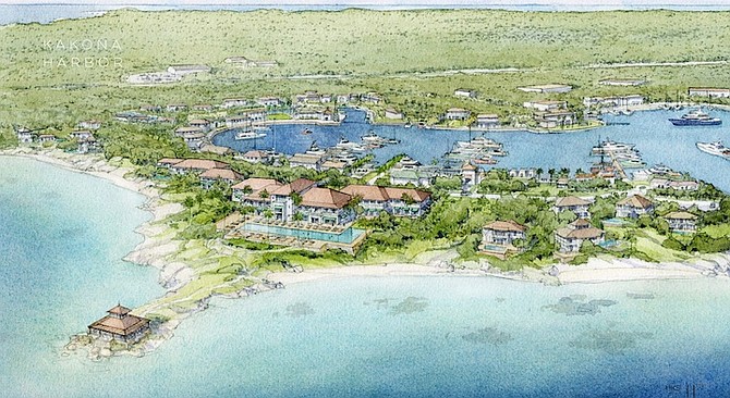 ARTIST’s rendition of the proposed Kakona South Abaco Development