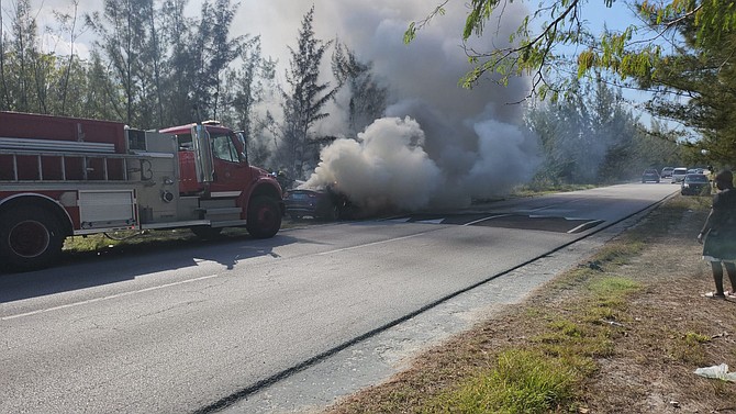 The car fire on Munnings Road.