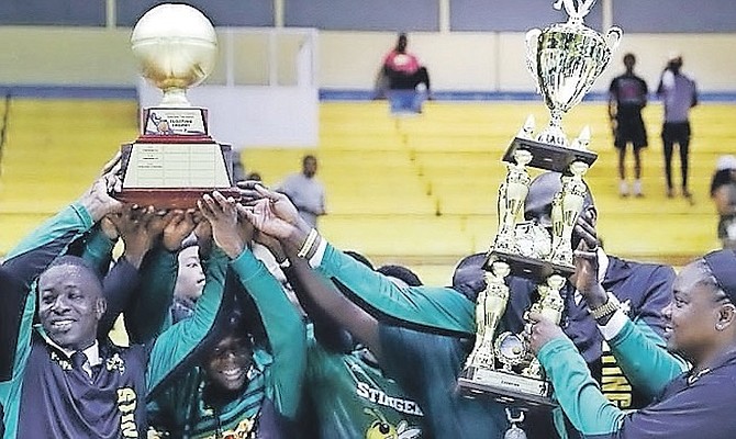 THE SUNLAND Baptist Stingers stunned the CI Gibson Rattlers 64-52 to capture the 2023 Hugh Campbell Basketball Classic on Monday night at the Kendal Isaacs Gymnasium. Photo: Austin Fernander