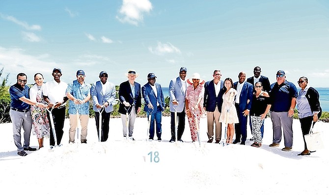The groundbreaking ceremony for the Jack’s Bay Club and Resort Community in Eleuthera yesterday. Photo: BIS
