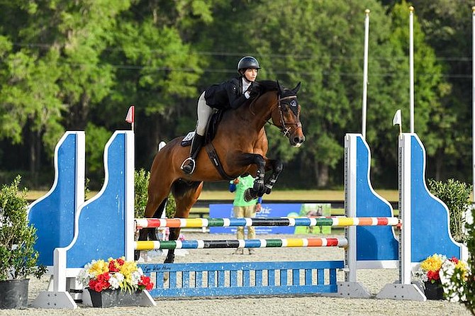 Ella Saidi placed 4th in the 0.85m Jumper Classic aboard Mister Right C, owned by JF Gagne.