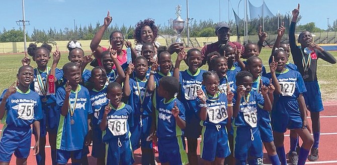 TRACK AND FIELD CHAMPIONS: Uriah McPhee Primary School are your 2023 New Providence Public Primary Schools Sports Association track and field champions.
Photos by Tenajh Sweeting