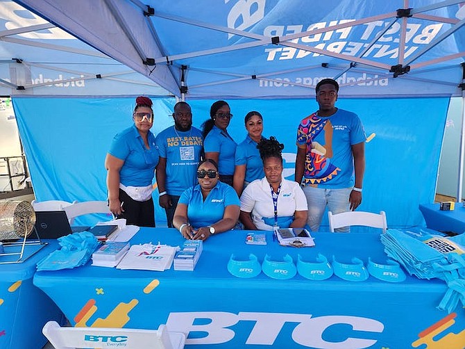 Members of BTC sales team were in Exuma last weekend to offer various services to residents and visitors.