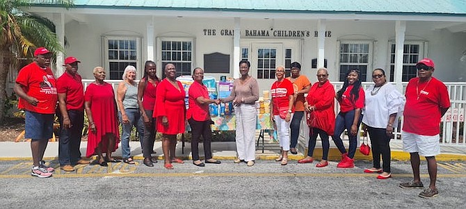 The FNM’s Grand Bahama Women’s Association donated food items to the Grand Bahama Children’s Home.