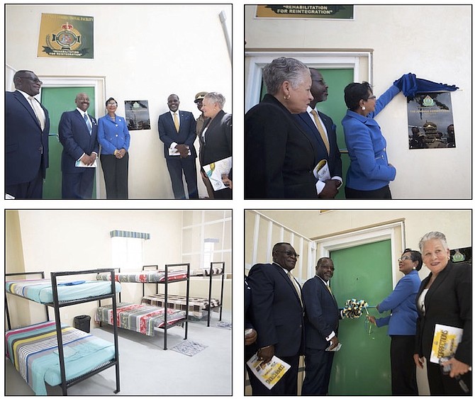 Government officials at the opening of the new juvenile detention facility at the Bahamas Department of Correctional Services. Photos: Moise Amisial