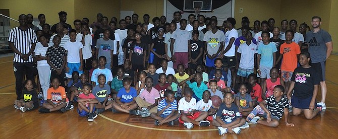 Participants and instructors of the Legacy Basketball Camp.
