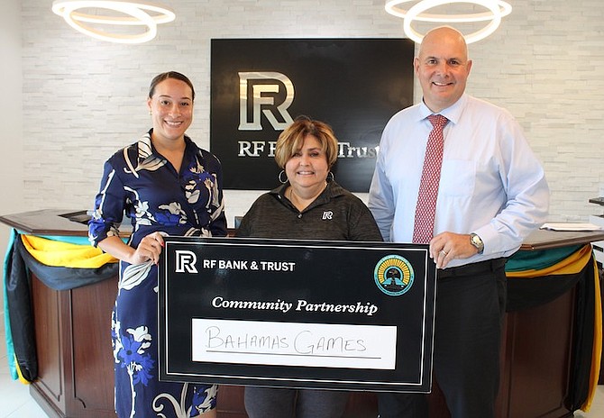 SHOWN, from left to right, Rachael Allahar, RF AVP and group head of marketing, Gina Gonzalez-Rolle, tournament director, David Van Onselen, RF VP and group head of business development.