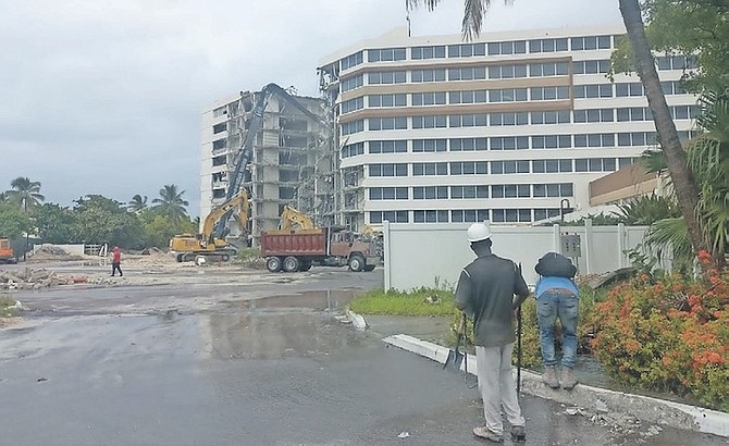 MELIA Nassau Beach Resort's demolition.