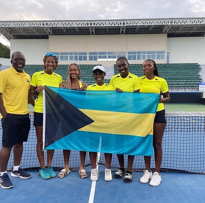 Team Bahamas featuring Sydney Clarke, Elana Mackey, Simone Pratt, and Saphirre Ferguson competed at the 2023 Billy Jean King Cup in Santo Domingo, Dominican Republic this past weekend.