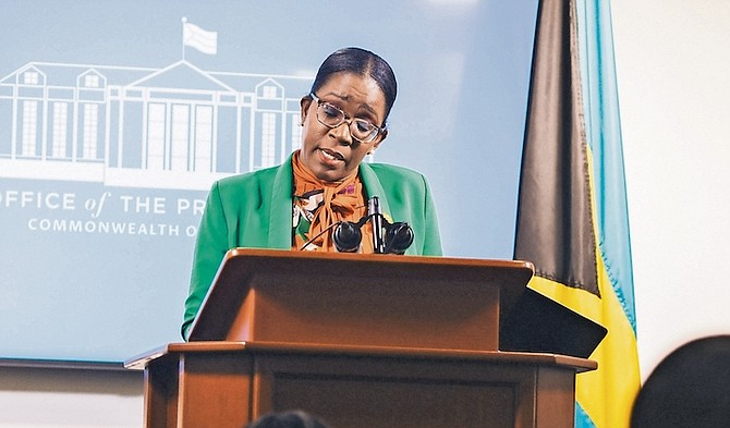 ACTING director of education Dominique McCartney-Russell yesterday.
Photo: Moise Amisial