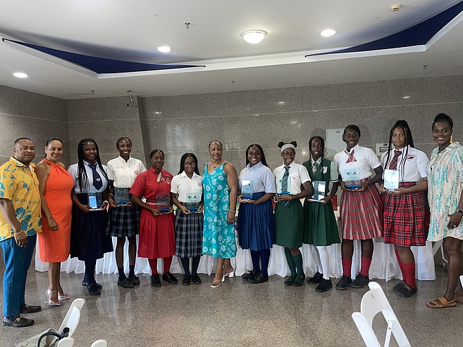 EMPOWERING OUR WOMEN: The Bahamas Olympic Committee’s (BOC) women in sports commission recgonised the talents of nine high school graduates for their sporting accomplishments this past weekend.