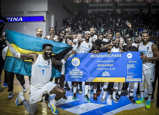 The Bahamas men’s national basketball team pulled off a hard fought 82-75 win over Argentina to win the FIBA Americas Olympic Pre-Qualifying Tournament title, earning their berth in the 2024 Olympic Games Qualifying Tournament.