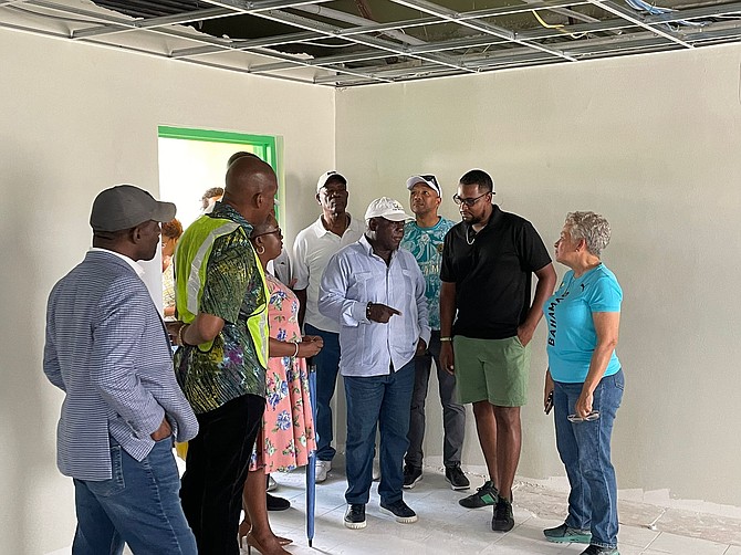 PRIME Minister Philip “Brave” Davis along with Education Minister Glenys Hanna-Martin toured several government schools under renovation yesterday as the new school year nears.
Photos: Leandra Rolle