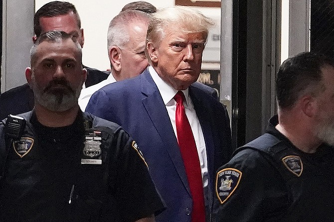 Donald Trump’s aggressive response to his fourth criminal indictment in five months follows a strategy he has long used against legal and political opponents: relentless attacks, often infused with language that is either overtly racist or is coded in ways that appeal to racists. 
Photo: Mary Altaffer/AP