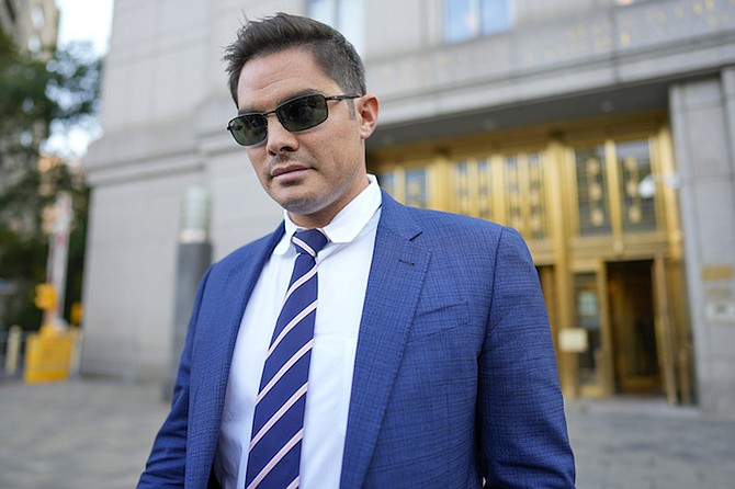 Ryan Salame leaves Federal court, Thursday, Sept. 7, 2023, in New York. (AP Photo/Mary Altaffer)