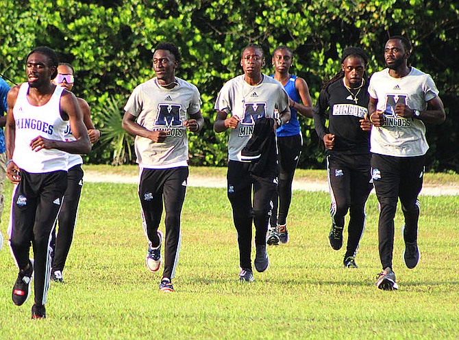UNIVERSITY of the Bahamas Mingoes athletes in action at Keiser University Flagship Invitational in West Palm Beach.