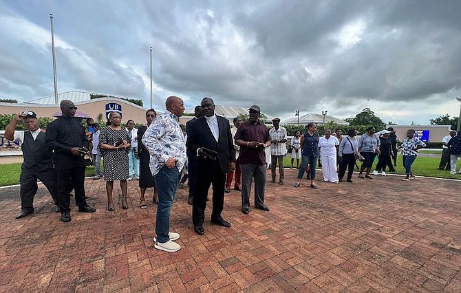 BAHAMAS Christian Council president Bishop Delton Fernander and several dozen senior pastors held a press conference at UB yesterday, objecting to a LGBTQ+ forum to be held at the university.