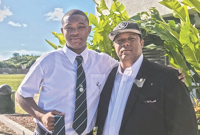 A PHOTO from Facebook of Dario Rahming and his father.
