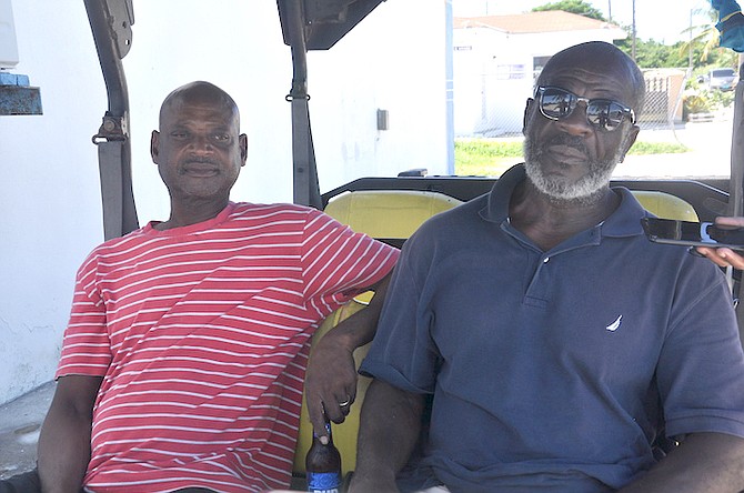 Marvin McQueen (left) and Deweese Emannuel Burrows say West End is struggling and nothing has changed in 25 years.
Photos: Vandyke Hepburn