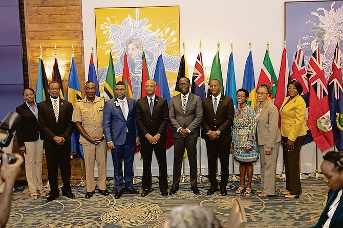 CARICOM members at a conference for statisticians at Sandals yesterday. Photo: Moise Amisial