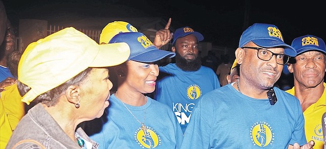 KINGSLEY Smith is all smiles as he wins the West Grand Bahama and Bimini by-election. Photo: Vandyke Hepburn