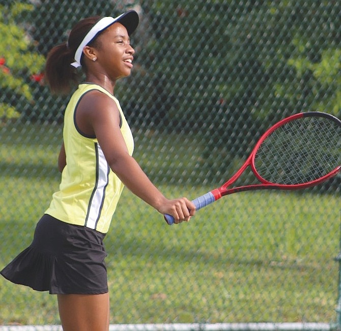 JUNIOR tennis ace Tatyana Madu, of Grand Bahama.