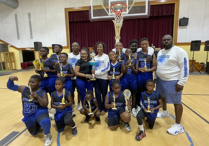 ALL FOR ONE: The Sts Francis & Joseph School Shockers boys are Catholic Board of Education Primary Schools champions.
Photo: Tenajh Sweeting/Tribune Staff