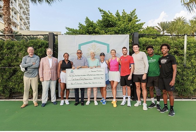 THE Baha Mar Cup - annual tennis extravaganza - raised $120,000 which was the highest total amount raised for the event at the Baha Mar Racquet Club over the weekend.