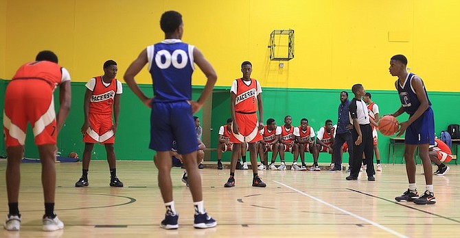 GAMETIME: In the return of the Government Secondary Schools Sports Association’s 2023/24 basketball season after the Christmas break, the Cobras clobbered the Pacers 80-39 in the only game played yesterday at the DW Davis Gymnasium.
Photo: Moise Amisial