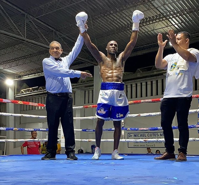 ON A ROLL: Pro boxer Carl Hield defeated Jose Augustin Julio on Thursday to emerge 4-0-0 in pro bout