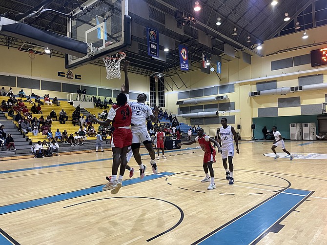 DAY ONE REPLAY: All four first seeds secured a spot in the championship round on day one of the Government Secondary Schools Sports Association (GSSSA) sudden death basketball playoffs at the Kendal GL Isaacs Gymnasium. Photos: Tenajh Sweeting/Tribune Staff