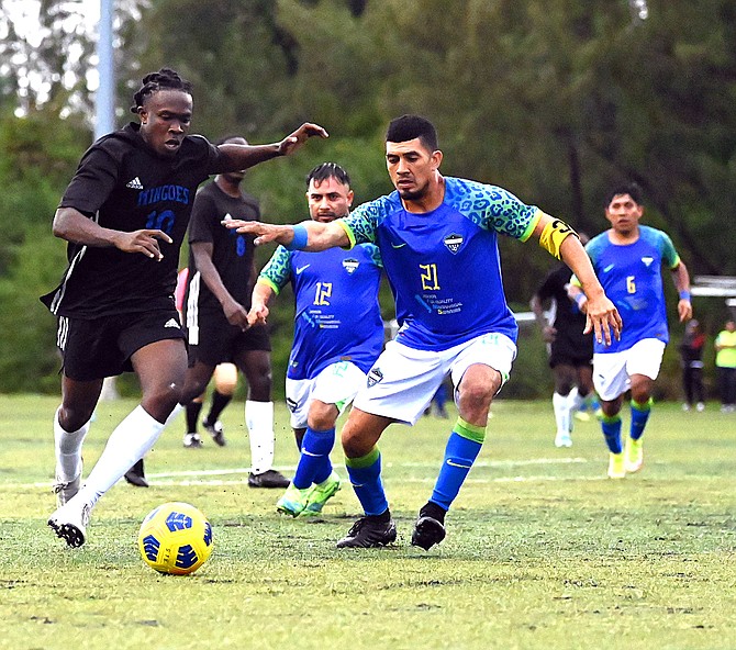 THE University of the Bahamas men’s soccer team defeated the Inter-Nassau FC Blues 7-1 Sunday in Bahamas Football Association action at The Roscow A.L. Davies Field. The Mingoes take hold of fourth place in the BFA with a 5-1-2 (win-loss-draw) record.