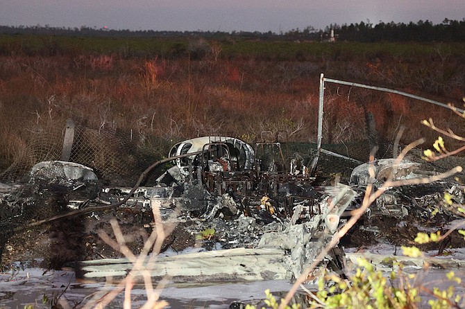 The aircraft caught fire and was completely destroyed. Photos: Dante Carrer