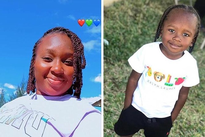 YOUNG mother and her four-year-old son that perished in a three-car collision in Abaco.