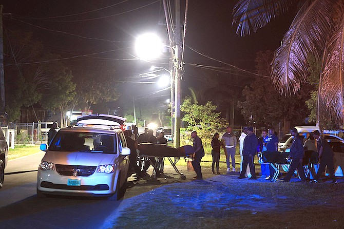 The bodies of two teenagers are taken from the scene of a shooting that took place yesterday evening on Faith Avenue, bringing the country’s murder count to 30. It was the second fatal shooting in less than 24 hours.
Photo: Moise Amisial