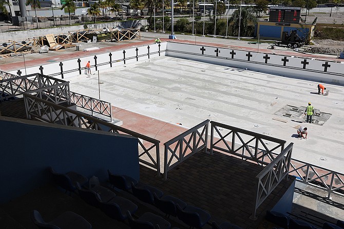 SWIMMING SETBACK: The Bahamas Aquatics Federation was hoping to host the 2024 CARIFTA Swimming Trials at the Betty Kelly Kenning Aquatic Centre (shown here) from March 8-9 but, due to ongoing renovations at the facility, the meet will be carried out at King’s College on Western Road instead.