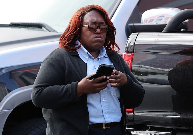 Tanya Demeritte arriving at court yesterday. 
Photo: Dante Carrer