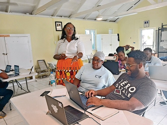 Adult learners rediscover the joy of learning in CTI’s Entrepreneurship Class on Harbour Island, taught by Tiffany Bain.