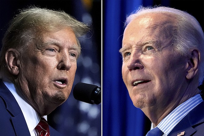 Republican presidential candidate, former President Donald Trump, left, and President Joe Biden, right.
Photo: AP