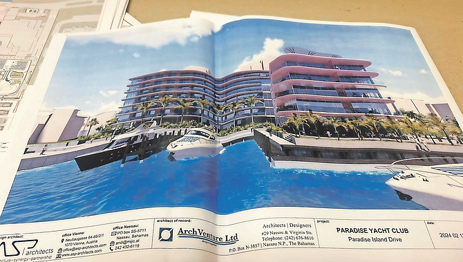 THE proposed Paradise Yacht Club hotel on Paradise Island.