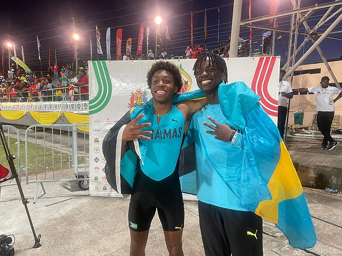Brenden Vanderpool closed out his final year at CARIFTA on a high note. He surpassed his previous national and CARIFTA record of 5.06m and replaced it with 5.30m.